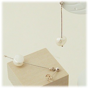 M・Heart シルバースタッドピアス