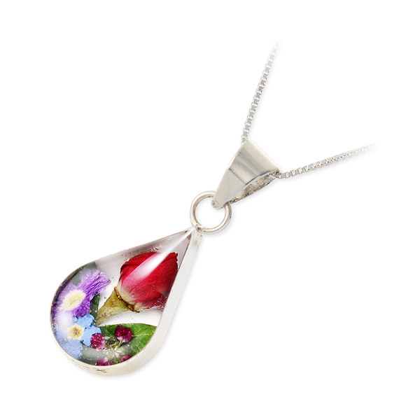 フラワーアクセサリー Candy Flower シルバーネックレス