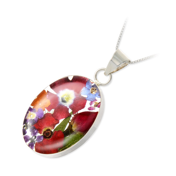 フラワーアクセサリー Candy Flower シルバーネックレス