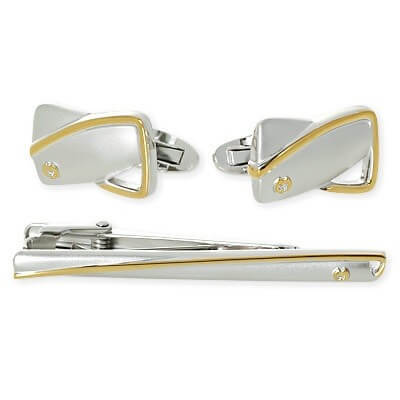 mila schon ブラスカフス&タイピンセット