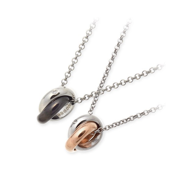 vie ペア ステンレスネックレス N1288BK-N1288P