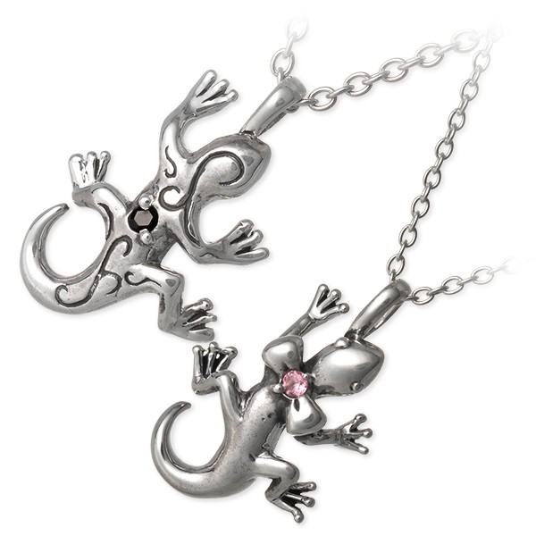 UZUOU シルバーペアネックレス