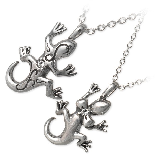 UZUOU シルバーペアネックレス