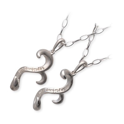 UZUOU シルバーペアネックレス