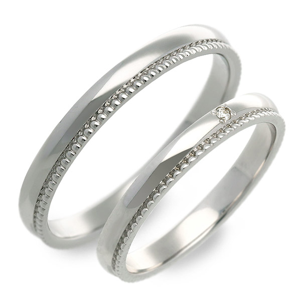 PINKY&DIANNE ホワイトゴールドマリッジリング