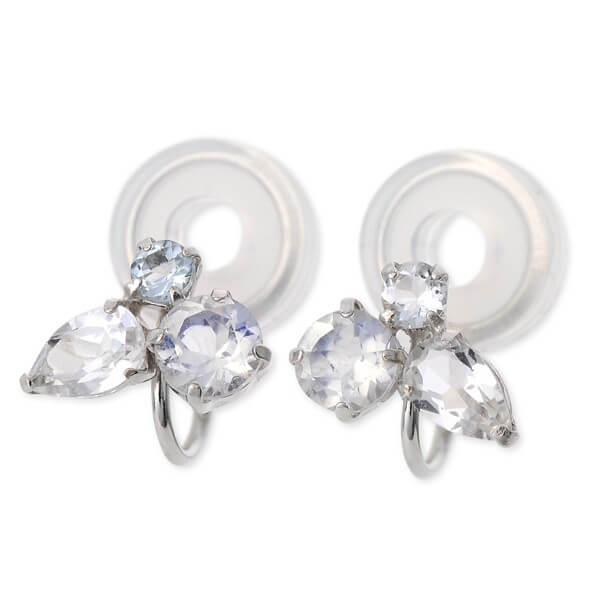 ホワイトゴールドイヤリング