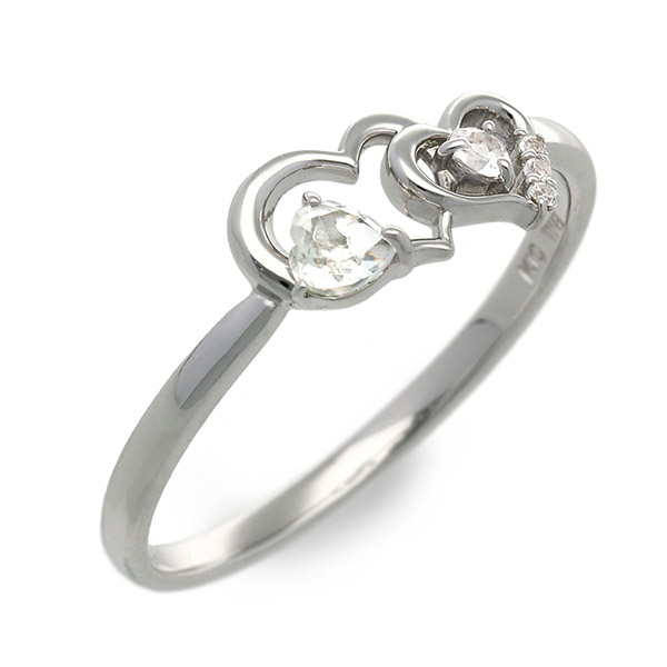 PINKY&DIANNE ホワイトゴールドリング