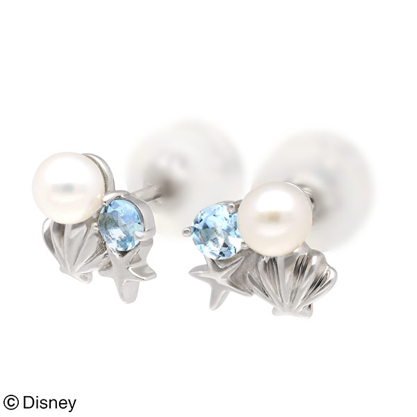 Disney ホワイトゴールドピアス