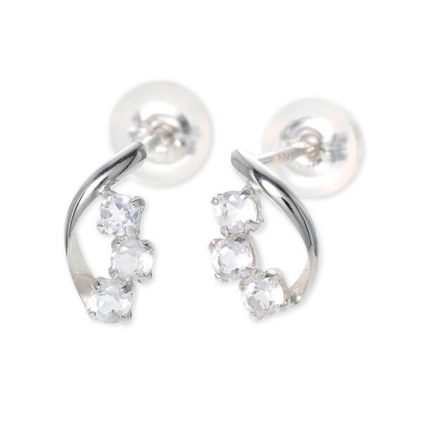 WISP ホワイトゴールドピアス