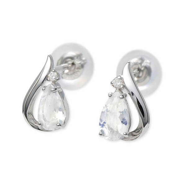 WISP ホワイトゴールドピアス