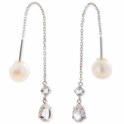 WISP ホワイトゴールドピアス