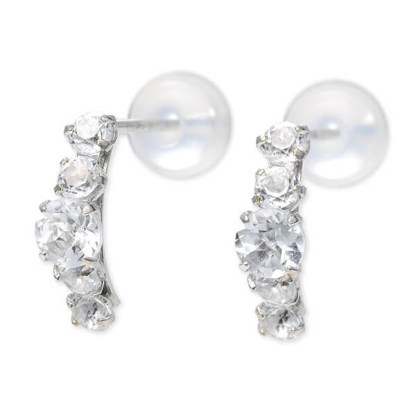 WISP ホワイトゴールドピアス