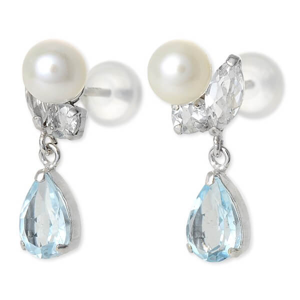 WISP ホワイトゴールドピアス