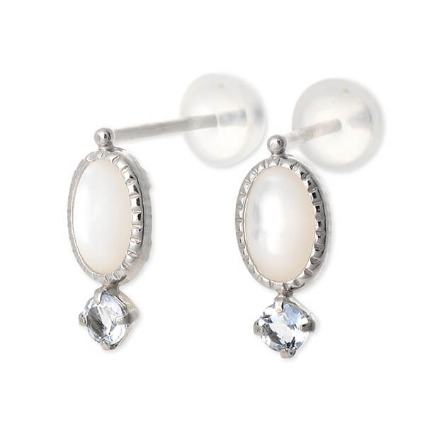 WISP ホワイトゴールドピアス