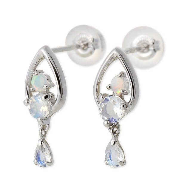 WISP ホワイトゴールドピアス