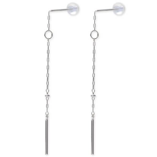 WISP ホワイトゴールドピアス