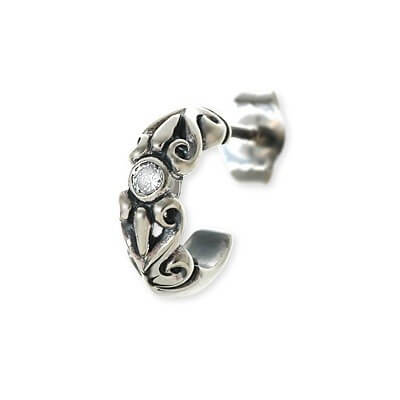 Magische Vissen シルバーフープピアス(片耳用)