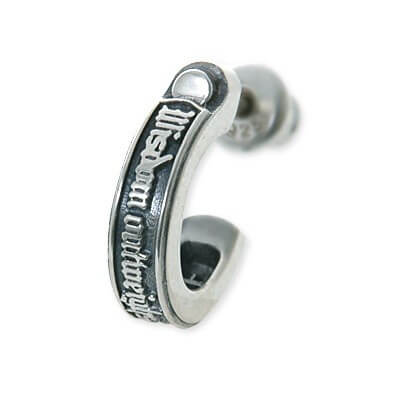 Dr MONROE シルバーフープピアス(片耳用)