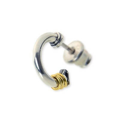 Dr MONROE シルバーフープピアス(片耳用)