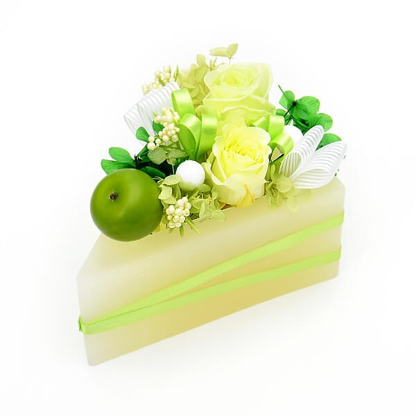 お花ソムリエ フラワー 誕生日 フラワーケーキ プリザーブドフラワー グリーン