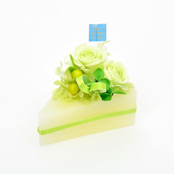 お花ソムリエ フラワー 誕生日 フラワーケーキ プリザーブドフラワー グリーン