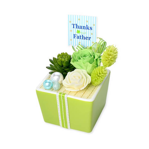 お花ソムリエ フラワー 父の日 プリザーブドフラワー グリーン