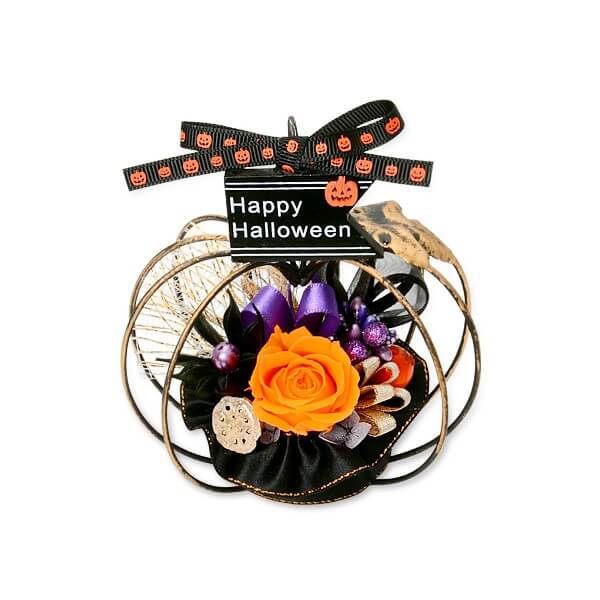 お花ソムリエ フラワー ハロウィン プリザーブドフラワー ブラック オレンジ
