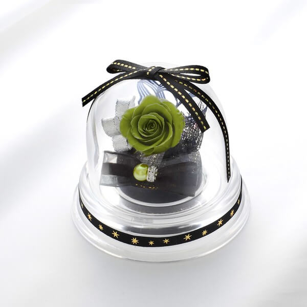 お花ソムリエ フラワー 誕生日 プリザーブドフラワー ドームアレンジ 5月 ブラック