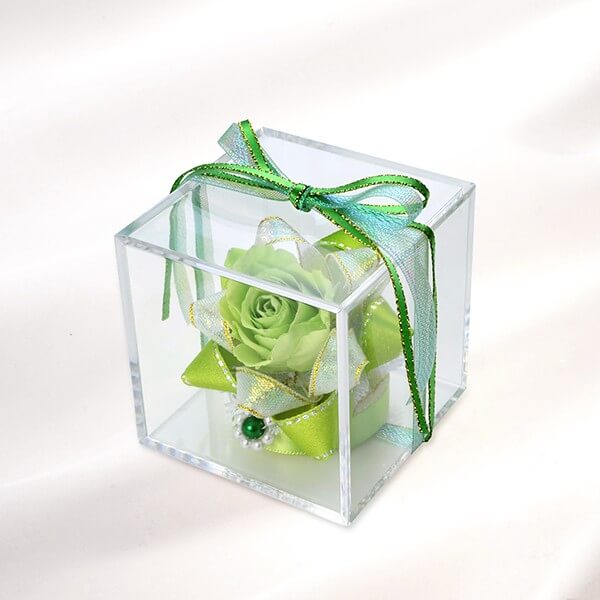 お花ソムリエ フラワー キューブ プリザーブドフラワー グリーン