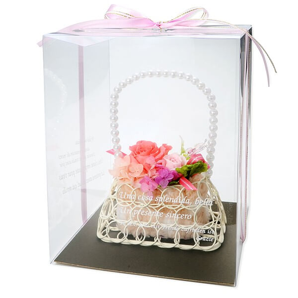 お花ソムリエ フラワー プリザーブドフラワー ケース入 4Color バッグ