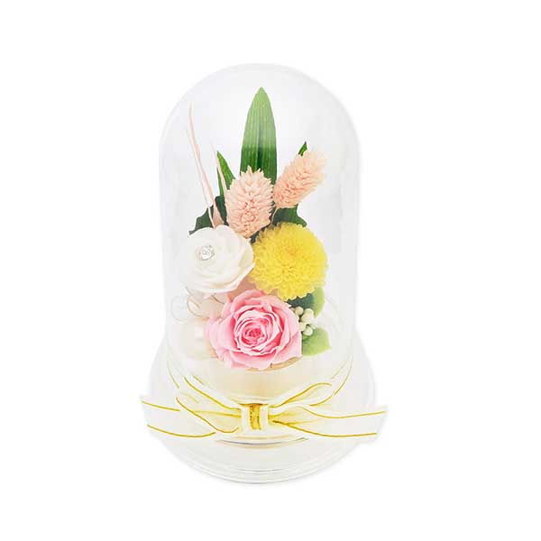 お花ソムリエ フラワー 仏花 プリザーブドフラワー ピンク 包装付