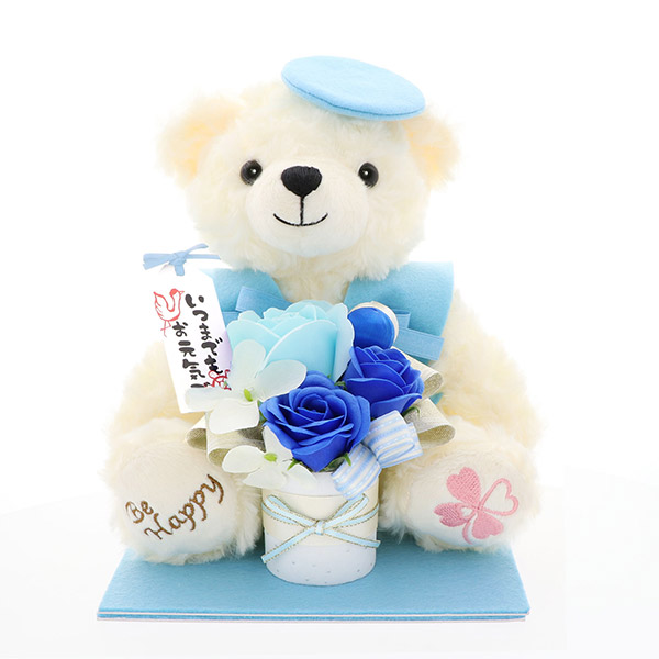 お花ソムリエ フラワー いつまでもお元気で ソープフラワー 水色