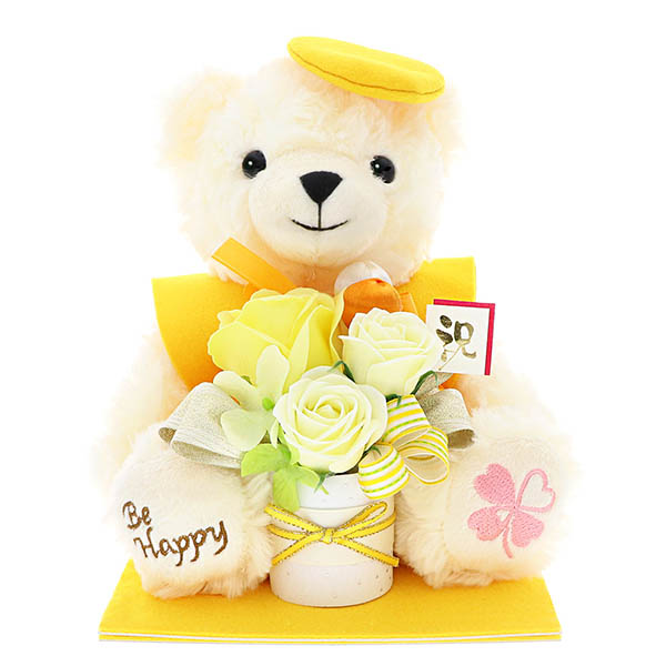 お花ソムリエ フラワー 80歳 【傘寿】 88歳 【米寿 】 誕生日 長寿祝い ソープフラワー くま