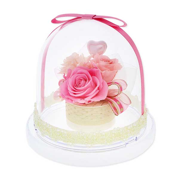 お花ソムリエ フラワー 記念日 プリザーブドフラワー ピンク 選べるリボン