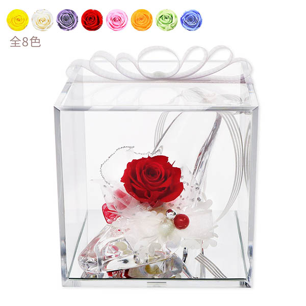 お花ソムリエ フラワー プリザーブドフラワー シンデレラ ガラスの靴 プリンセスカラー