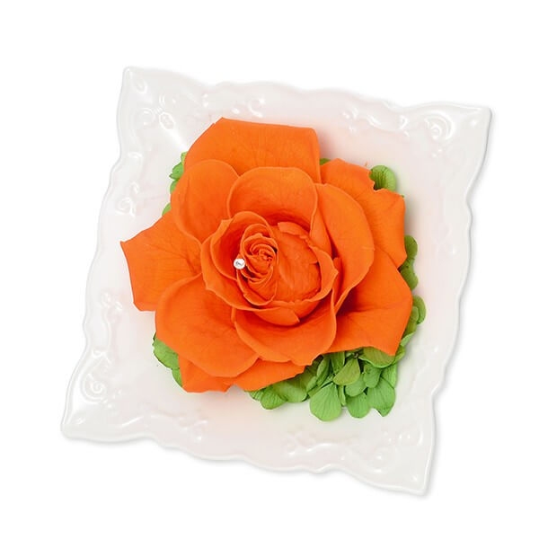 ジェイウェル お祝い ローズ プリザーブドフラワー オレンジ