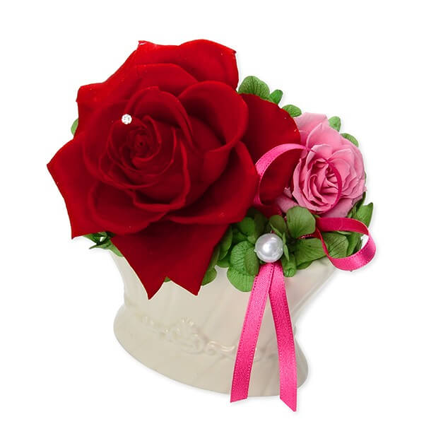 ジェイウェル お祝い ローズ プリザーブドフラワー レッド