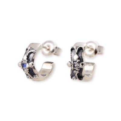 UZUOU シルバーフープピアス