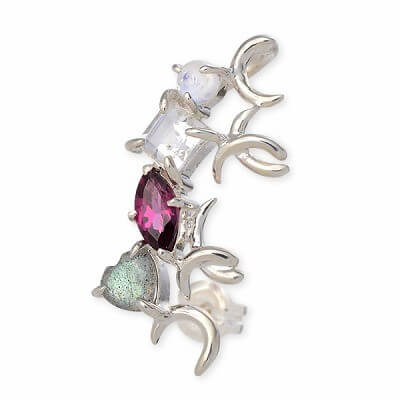 UZUOU シルバースタッドピアス