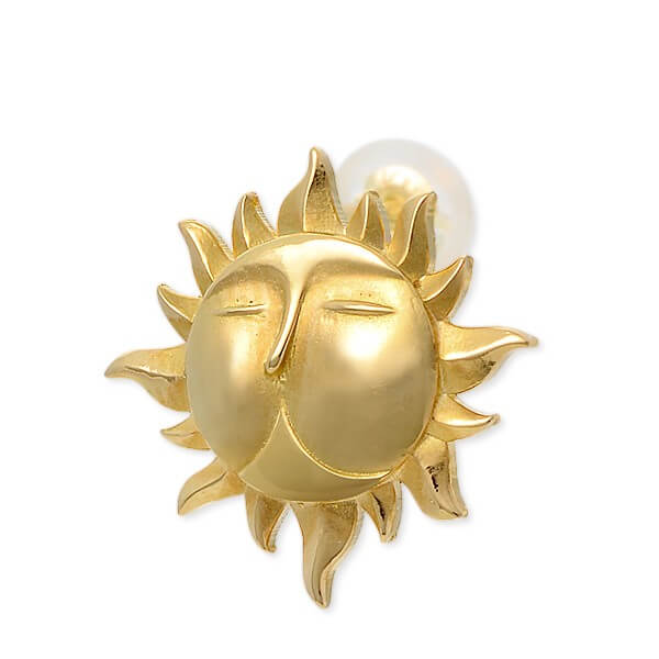 Victorina イエローゴールドスタッドピアス