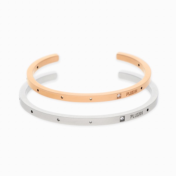 ステンレスペアバングル