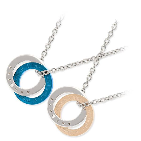 PLUG IN ステンレスペアネックレス