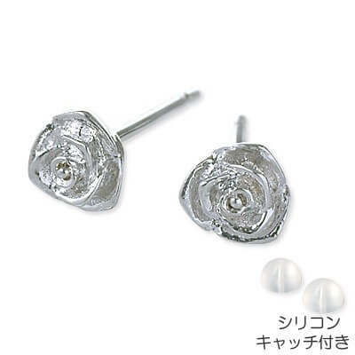 Rosso シルバースタッドピアス