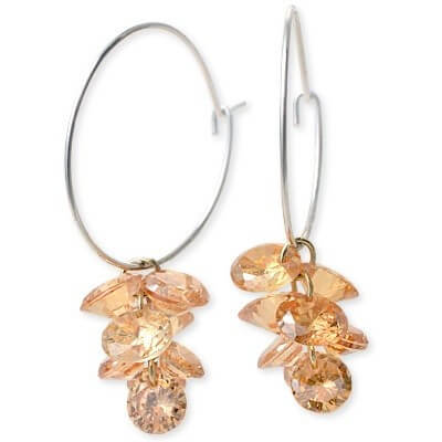 Rosso シルバーフープピアス