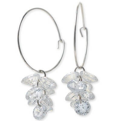 Rosso シルバーフープピアス