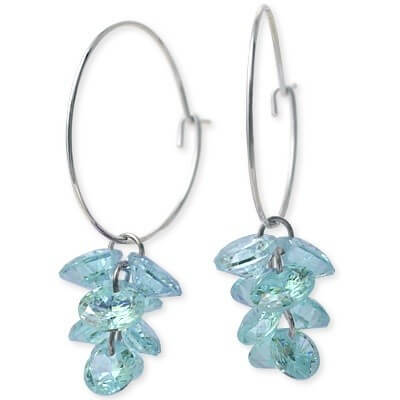 Rosso シルバーフープピアス