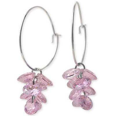 Rosso シルバーフープピアス