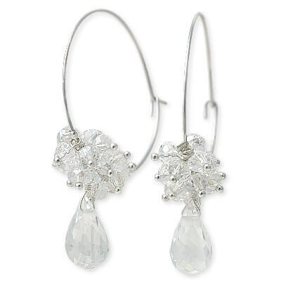 Rosso シルバーフープピアス