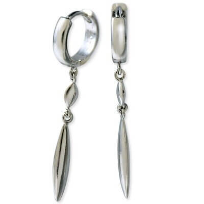 Rosso シルバーフープピアス