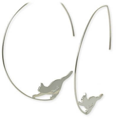 Blue Cat シルバーフープピアス